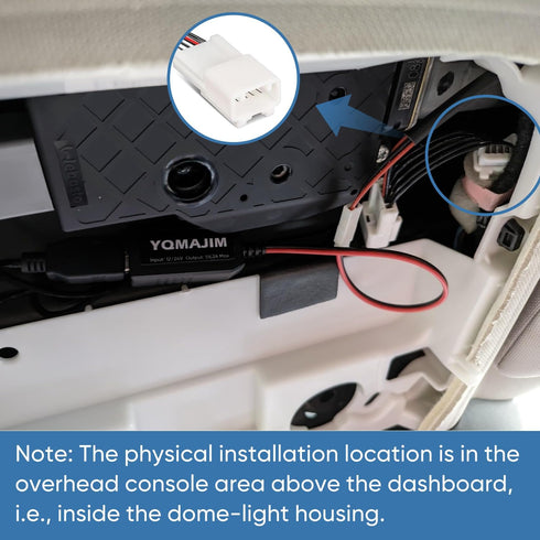 YQMAJIM Adapter,(5P Dimming DashCam Power TypeE) Compatible with Select Subaru with Auto Rearview Mirror, Built-in Hide