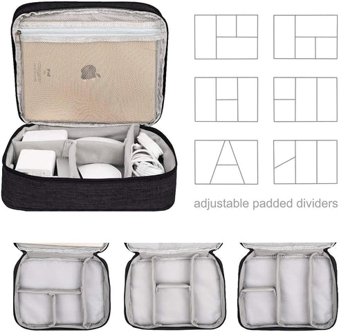 Jelly Comb Electronics Organizer Bag for Travel, Waterproof Cable Storage for Charging Cables, Power Bank, iPad