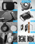 IPX8 Waterproof Airtag Holder for Dog Collar, Removable Metal Buckle Strap, Ultralight Hard TPU Compatible with Apple