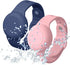 Waterproof Airtag Bracelet for Kids, 2 Pack Hidden Wristband, Anti-Lost Silicone Holder Case for Toddler - Blue+Pink