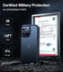 TORRAS iPhone 15 Pro Max Case - Navy Blue Titanium, Slim Shockproof, 12FT Military Grade, Translucent Matte Hard Back.