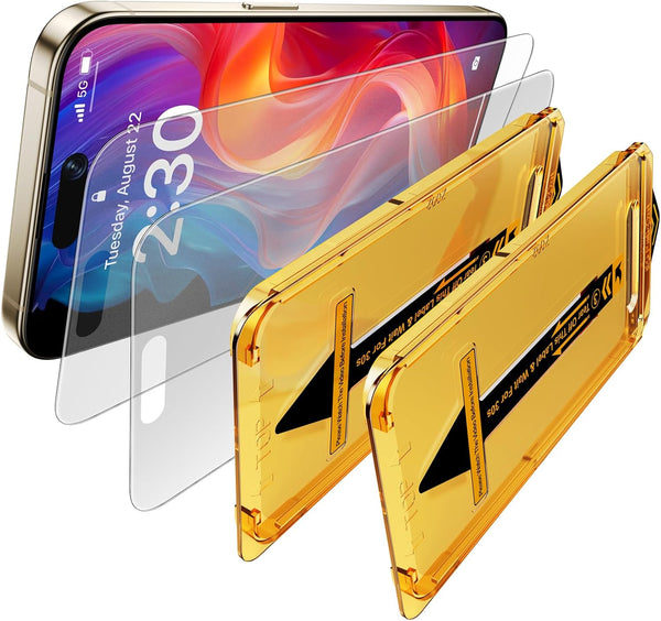 2 Pack Matte Glass Screen Protector for iPhone 15 Plus 6.7 inch - Easy Installation, Anti Glare, Case Friendly