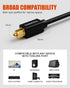 2ft/0.6M, PS4, TOSLINK Optical Audio Cable - Slim Braided Fiber, Digital Optical Audio Cable for Soundbar Gold-Plated