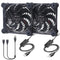 ZIWIJE Quiet Dual 120mm USB Fan 5V with USB Extension Cable Dual Ball