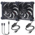 ZIWIJE Quiet Dual 120mm USB Fan 5V with USB Extension Cable Dual Ball