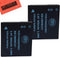 Pack of 2 DMW-BCK7 Batteries for Panasonic Lumix DMC-FH25, FH27, FP5, FP7, FS16, FS18, FS22, FS35, DMC-S1, DMC-S2