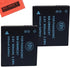 Pack of 2 DMW-BCK7 Batteries for Panasonic Lumix DMC-FH25, FH27, FP5, FP7, FS16, FS18, FS22, FS35, DMC-S1, DMC-S2