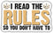 Board Games Sticker I Read The Rules So You Don't Have to