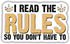 Board Games Sticker I Read The Rules So You Don't Have to