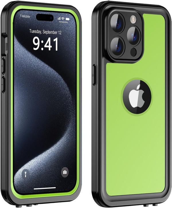 iPhone 15 Pro Max Case Waterproof 6.1'', Full Protective Dustproof Shockproof with Screen Protector