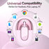 FOPATO 2.4G, 1200 Travel Mouse, Pink Wireless Mouse, Dual Mode Bluetooth & Rechargeable Silent Portable Mouse, Cute