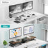 2 Dual Monitor Stand Riser, Large Wood Monitor Riser for Monitors, Monitor Lift with Storage for Desk, Sturdy