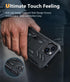FNTCASE iPhone 15 Case: Rugged Black Dual Layer, Military Grade Shockproof, Kickstand, 6.1" Full Protection Cover.