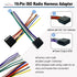 ISO Car Radio Wiring Harness Connector, Radio Power Speakers Adapter for Car Stereo, Replacement for Bluetooth Radio