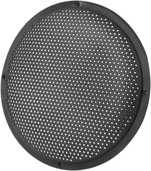 X AUTOHAUX 4pcs 10'' Plastic Audio Speaker Cover Mesh Subwoofer Grill Horn Guard Decorative Circle Grille Protector