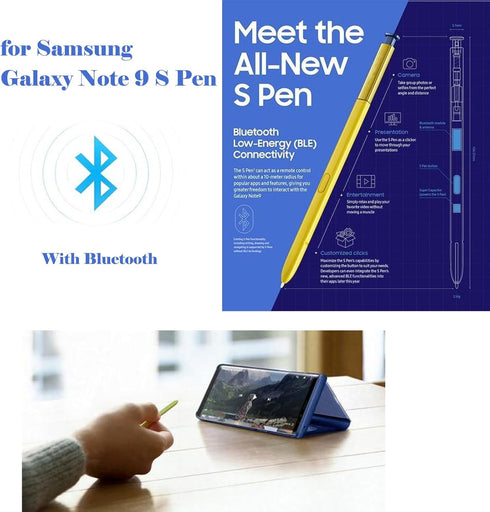 2 Pcs Galaxy Note 9 Stylus Pen WithBluetooth Replacement for Samsung Galaxy Note9 N960 SM-N960F Note 9 5G S Pen(Blue)