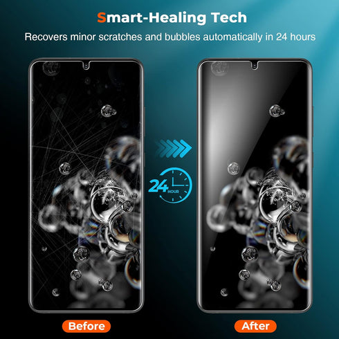 LK 3 Pack TPU Film for Samsung Galaxy S20 Ultra Screen Protector (Not Glass), Bubble Free, Case Friendly, HD Clarity