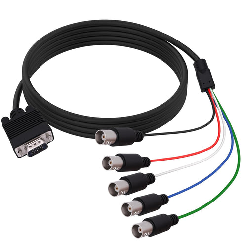 CybNemo VGA to 5BNC Video Signal Cable HD 15 VGA Male to 5