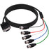 CybNemo VGA to 5BNC Video Signal Cable HD 15 VGA Male to 5