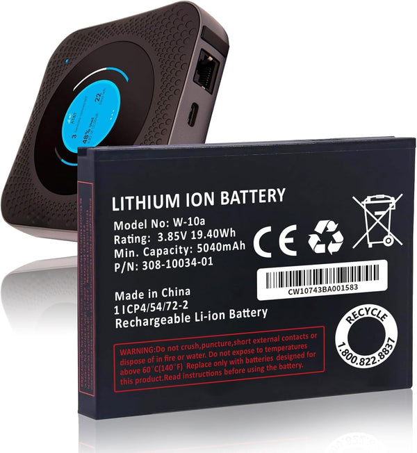 Qoutmcuy 5040mAh W-10a Battery, 0 Cycle High Capacity Replacement Battery for Netgear MR1100