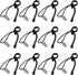 Black Backdrop Background Clips Holder for Photo Video Studio, 12 Pack