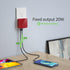 Nekmit 52W 4-Port 20W 3.0 2 14/14 Pro/14 USB C Charger, Thin Flat Fast Wall Charger Type-C Charging Station with Two PD