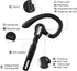 Generic Headset, Headset Bluetooth Bluetooth Earpiece with Noise-Reducing Mic, Wireless Hands-Free for Phone Calls