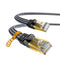 Cat 8 Ethernet Cable - Nylon Braided 10ft High Speed Network Cable, LAN Cable Wires CAT 8 RJ45 (Black 10ft) for Printer