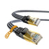 Cat 8 Ethernet Cable - Nylon Braided 10ft High Speed Network Cable, LAN Cable Wires CAT 8 RJ45 (Black 10ft) for Printer