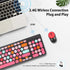 Wireless Keyboard and Mouse Combo, Retro Typewriter Wireless Keyboard with Round Keycaps for Desktop