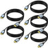 10 FT HDMI Cable 5-Pack, High Speed 4K HDMI Cord 10FT, HDMI
