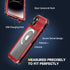 iPhone 15 Waterproof Case Compatible with MagSafe - Metal Heavy Duty IP68 Underwater Case, Red