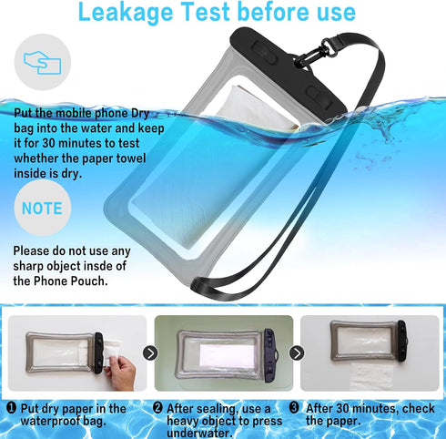 7 Pcs Waterproof Phone Pouch, Universal IPX8 Floating Cell Phone Case Dry Bag for Most Phones on Market