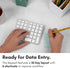 Macally Bluetooth Number Pad for Laptop, Rechargeable Wireless Numeric Keypad, Slim 35 Key Wireless Number Pad for Data