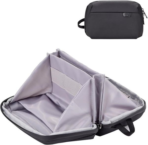 DDgro Travel Organizer Mini Pouch, Small Accessories Case for Cable/Charger & Tech Essentials (Black-Mini)