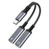 ZOOAUX USB C Splitter, 2-in-1 Type C Audio Dongle Cable with PD 60W Fast Charging, Dual USB C Headphone and Charger