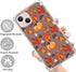 Fall Leaves Pumpkin Acorns Case Compatible with iPhone 14 Plus, Aesthetic Autumn Halloween Case for iPhone 14 Plus for Teens Men and Women, Cool TPU Bumper Phone Case Cover