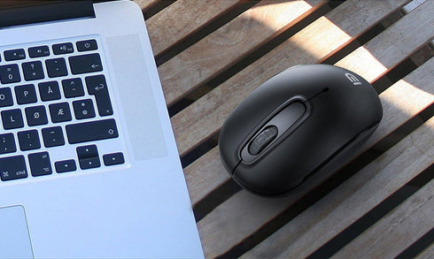 MiraCase Comfortable 2.4 GHz Long Range Silent Wireless Mouse, 1600 DPI, 30ft Working Distance, Battery Included (Black)