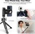 ULANZI Selfie Phone Tripod Mount MA35, 2-in-1 Magnetic & Phone Clip Grip Handle with Remote Shutter for iPhone 14 15