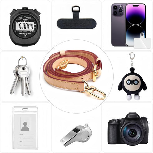 Oulores 1Mouse 16, 15 Head Universal Phone Lanyard, Metal Cell Phone Chain Anti-Theft Crossbody Strap for iPhone