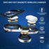 3 in 1 Detachable Magnetic Wireless Charger, 15W Fast Charging Station for iPhone 13/12, Foldable Stand for iWatch