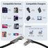 USB C Cable, 4-in-1 USB-C Lightning Cable (4ft), 100W Fast Charging Flat Braided Cord for iPhone, iPad, MacBook