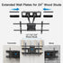 Full Motion TV Wall Mount by Pipishell, Articulating Arms for 37-75 Inch TVs, Max VESA 600x400mm, 132lbs