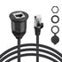 SinLoon 3FT RJ45 Panel Flush Mount Cable, Cat6A Male to Female for Car, Truck, Boat, Motorcycle, Dashboard