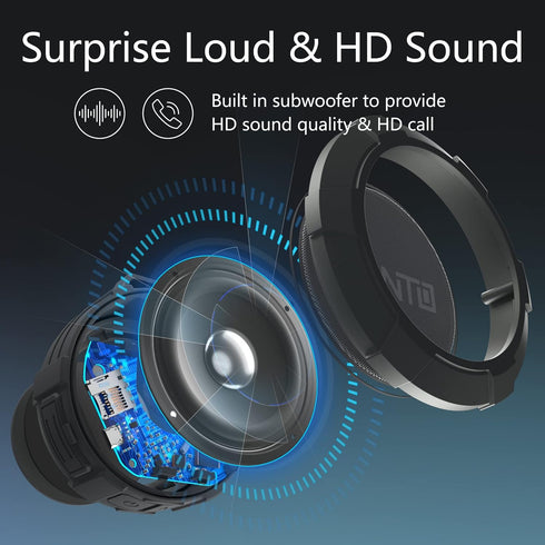 MANTO Bluetooth Speaker, Cuckoo Portable Bluetooth Shower Speaker, IPX5 Waterproof Wireless Speaker, Stereo Sound, Support Micro SD Card for Home, Party, Travel, Outdoor, Hiking, Camping, Cycling