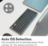 Macally Bluetooth Keyboard for Mac, Premium Multi Device Keyboard for MacBook Pro/Air, iMac, iPad, Laptop, and PC