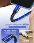 USB C Cable 10ft & 6ft (6-Pack) - Fast Charging Type C Charger for Samsung Galaxy S20, S10, S9, Note 10, Moto G Stylus.