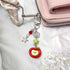 Nalefow 2PCS Y2k Cute Phone Charms Aesthetic Pink Guitar Strawberry Star Phone Straps Key Chains for Keys Bags Camera