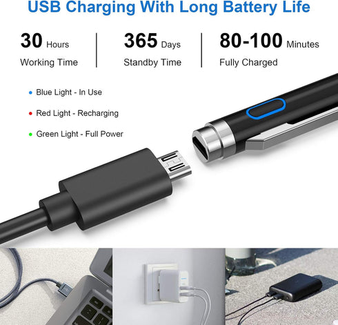 Stylus Pens for Touch Screens, NTHJOYS Universal Fine Point Stylus for iPad, iPhone, iOS/Android Smartphones & Tablets,