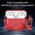 ESR AirPods Pro 2nd Generation Case (HaloLock), Compatible with 1st/2nd Gen, MagSafe, Drop Protection, Red with Cleaner